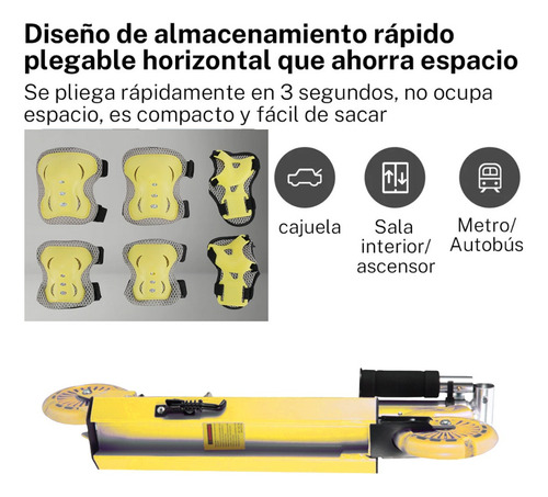 Scooter Patin Del Diablo Ajustable Plegable Niños Y Adolesce