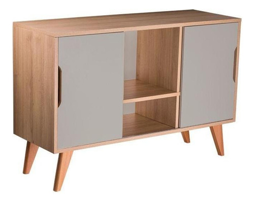 Aparador Buffet Retrô Com 2 Portas Murano Verde Menta 115cm