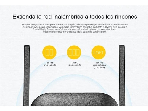 Imagen 4 de 8 de Extensor Repetidor Wifi Xiaomi Original 2 Antenas 300mbs