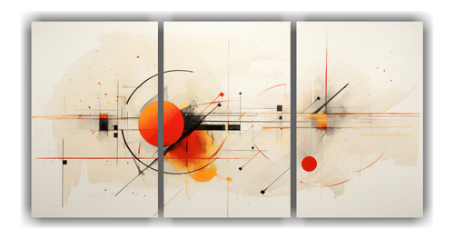 90x45cm Set 3 Canvas Horizontal Full Color Cuadro Abstracto 