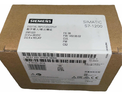 Siemens 6es7223-1ph32-0xb0 S7-1200 Modulo Ent/sal 8di 8do