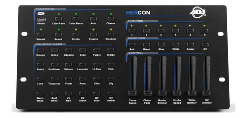 Adj Productos Controlador Hexcon Hex Serie Dmx, 6 Chnl