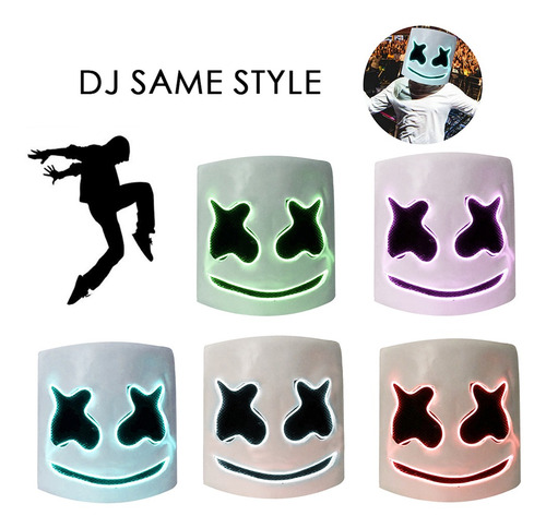 Led Dj Marshmello Casco Festival De Música Luz Marshmallow