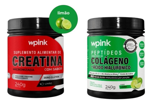 Kit Creatina E Colageno Limão Virgínea Wpink Limão Limão