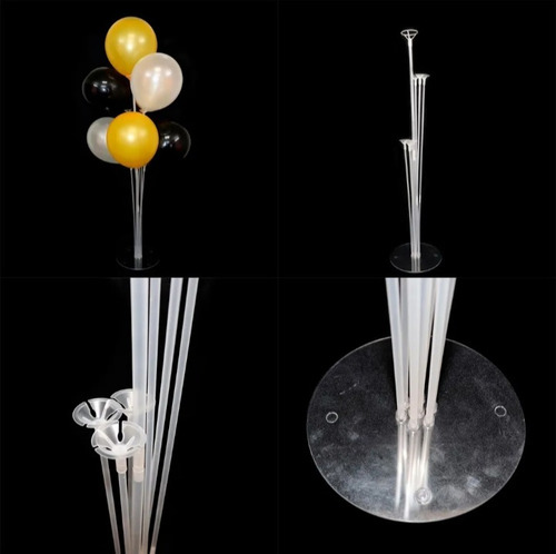Bases Porta Globos Centros De Mesa Reusables (2 Pzs)