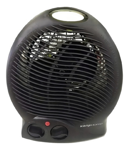 Caloventor Con Termostato Kanji Home Ch103 De 2000w Color Negro