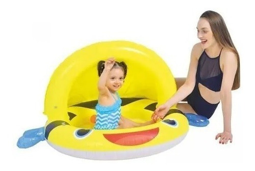 Piscina Inflable Bebe Con Techo Niños Agua Verano Color Abeja