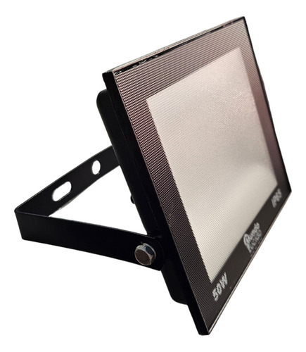 5 Pz Reflector Led 50w Slim Alta Potencia 85-265v Ip65 Ref Carcasa Negra Luz Luz Blanca Fria 6500k