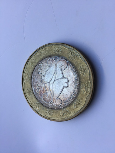 Moneda De 100 Pesos Estado De Puebla, 2da. Fase, Plata