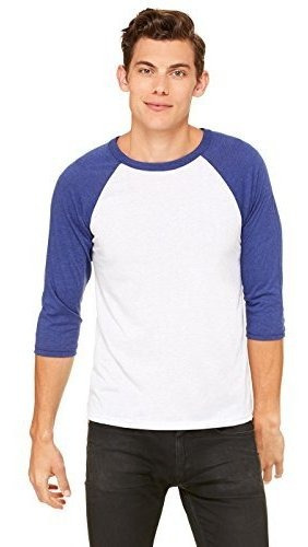 Bella Tela Hombres Triblend 3/4-sleeve Camiseta De Bqwgg