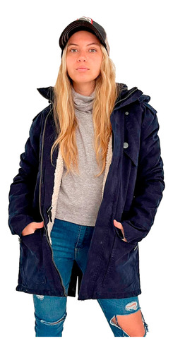 Customs Ba Camperas Mujer Parka Corderito Campera Invierno X