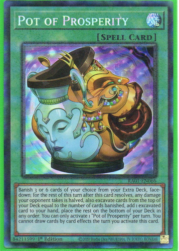 Pot Of Prosperity Carta Yugi Ra01-en066 Collector