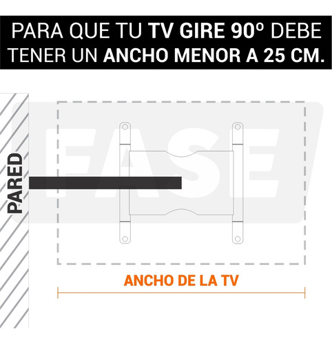 Soporte Tv Led 32 Brazo Móvil 10 18 20 22 24 Lcd Smart Noblex Philips Sony Samsung LG Hisense Rca Philco Hitachi Philips
