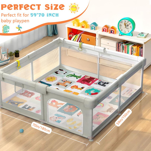Tapete De Juego Para Bebés Decalsweet, Suave Espuma Acolchad