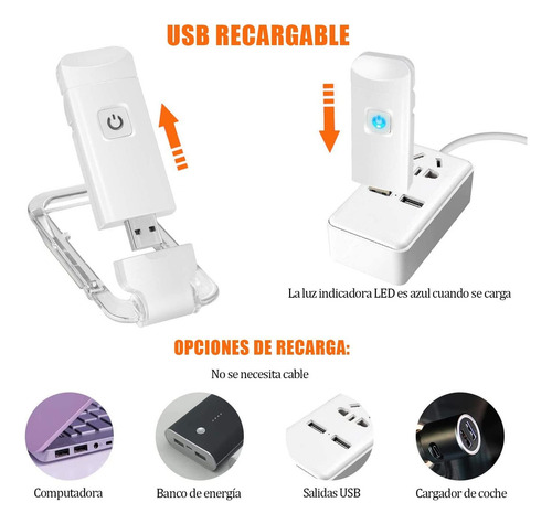 Luz Nocturna Led, Luz Nocturna Plegable Usb, Luz De Libro