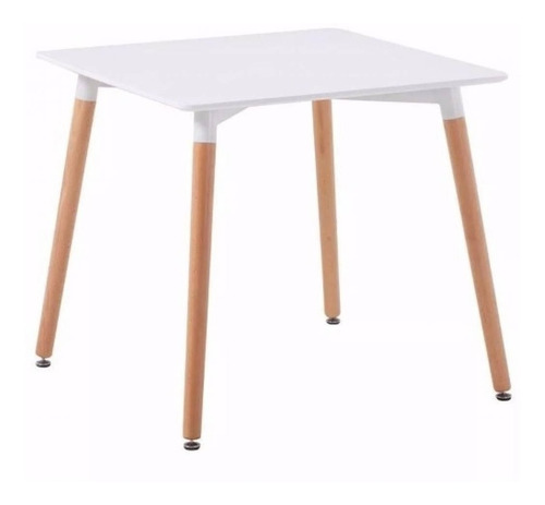 Mesa Cuadrada Eames Con Detalles - Blanca O Negra