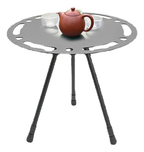 A Mesa Lateral Dobrável Para Exterior, Pequena, Redonda, Po