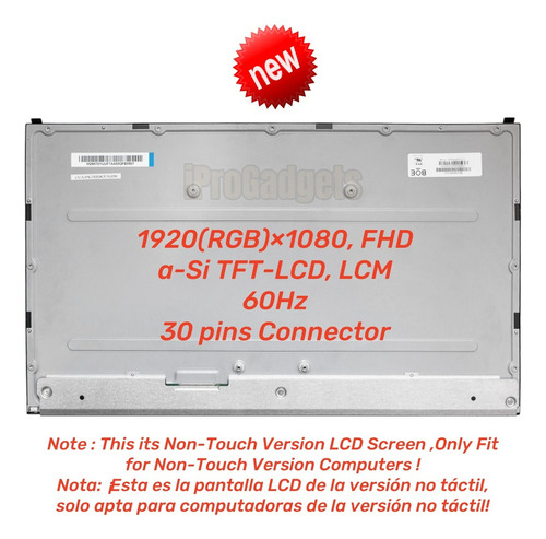 Tela Lcd Para Hp All-in-one 24-f001la 23,8 Polegadas Ips