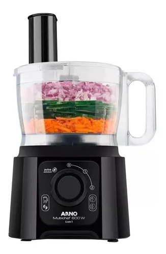 Arno Multichef multiprocesador de alimentos 4 en 1 con 600W MP60 2 velocidades + pulso jarra de licuadora 3L