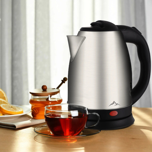 Jarra Eléctrica St-6011 De 1.8 Litros | Hervidor Rápido Y Seguro Con Apagado Automático | Diseño Moderno, Base Giratoria 360°, Ideal Para Té, Café Y Más Alta Calidad Black Mount