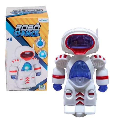 Brinquedo Robo Azul Com Sensor De Luz E Som Etitoys Bq209