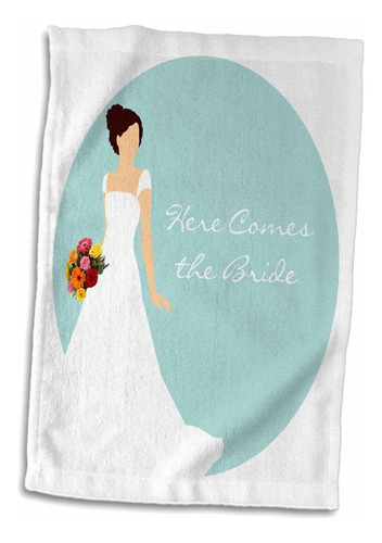 Toalla Azul 3d Rose Here Comes The Bride-brunette, 15  ...