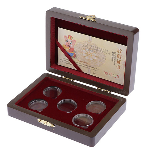 Estupenda Caja De Para Guardar Monedas Con 5 Porta Monedas