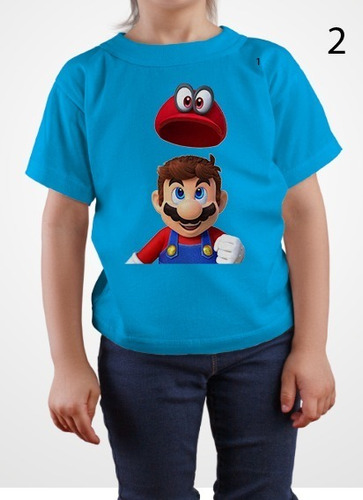 Polera Super Mario Odyssey Niños/ Video Juego / 