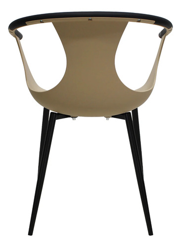 Silla Para Comedor Catanzaro De Polipropileno Polipropileno Negro Beige