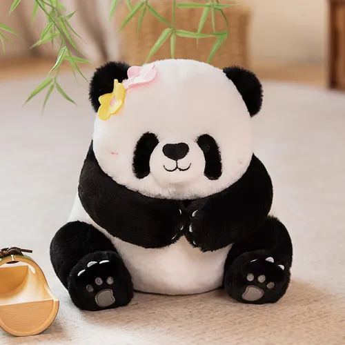 Muñeco de peluche de Panda lindo, juguete para dormir acompañado