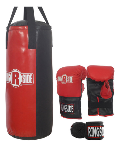 Ringside Kit De Saco De Boxeo Juvenil, Talla Única Color Rojo