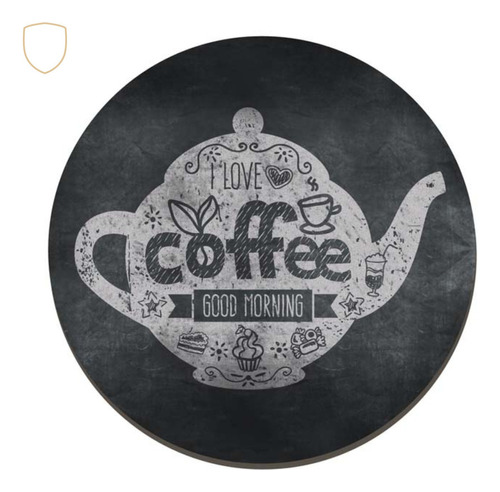 Placa Decorativa Cantinho Do Café I Love Coffee Good Morning Coffee Bule