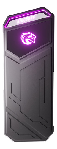 SSD Externo KingSpec Z5 512GB – RGB, USB-C 3.2 Gen2x2, até 2100MB/s Negro