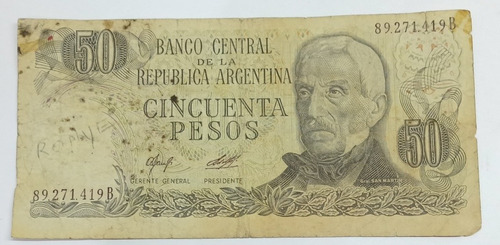 Billete Argentina 50 Pesos 