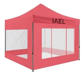 Gazebo 3x3 4 Paredes Transparentes Bolso Impermeable Reforza Color Blanco