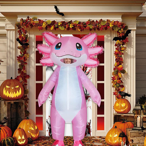 Axolotl Costume Adult Blow Up Axolotl Suit With A Blower Cos