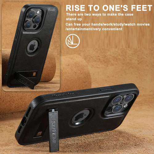 Funda De Teléfono Magsafe De Piel Encerada Al Óleo, Magnética Inalámbrica, A Prueba De Golpes Con Soporte Para Iphone16/promax 15, 14, 13, 12 Series