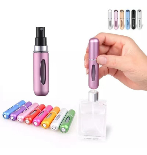 3 Mini Perfumeros Portátil Recargable 5ml Atomizador Colores
