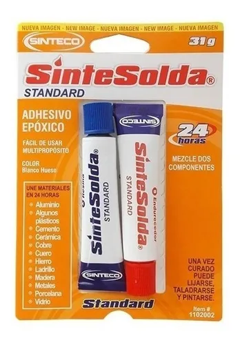 Adhesivo Epóxico Sintesolda Standar 24 Horas 31g