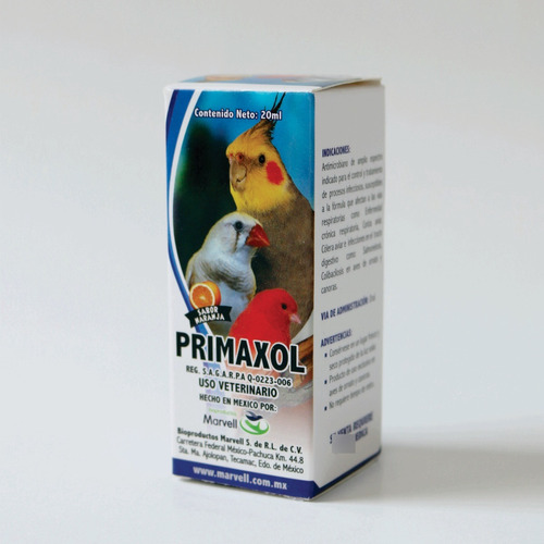 Primaxol (antimicrobiano Para Aves De Ornato)