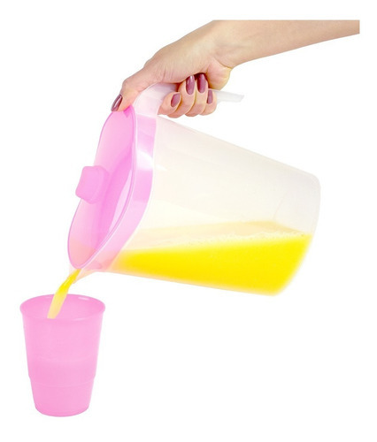 Jarra Para Suco Água Com Tampa 25 Cm 1,8 Litros Jar01 Keita