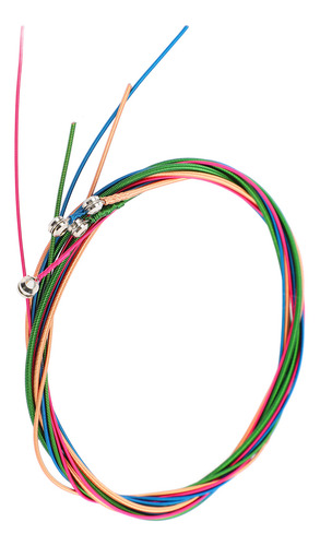 Juego De 4 Cuerdas De Colores Para Bajo Eléctrico, Acero Ino