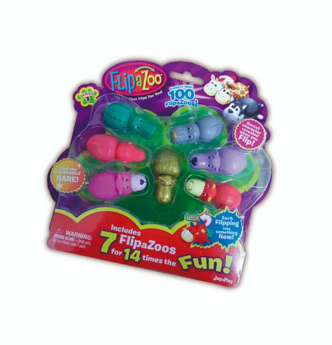 Imagen 1 de 3 de Flipazoo Mini X7 Titeres Goma Reversible 2 En 1 Tv Educando