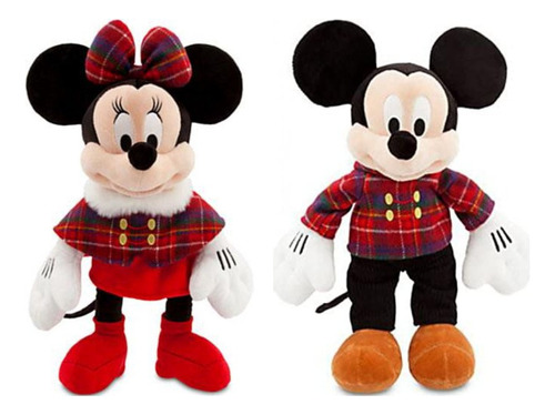 Peluches Mickey Y Minnie Mouse Navidad 2013 Disney Store