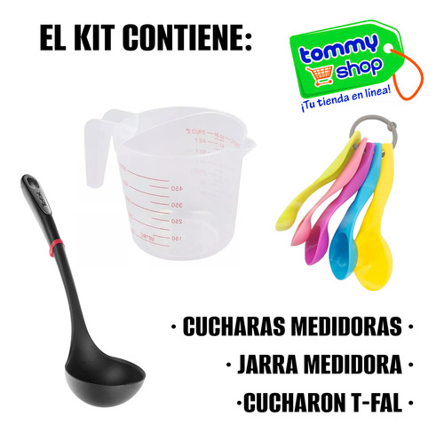 Set Cucharas Medidoras + Jarra Medidora + Cucharon T-fal