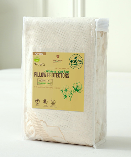 Paquete De 2 Protectores De Almohada De Algodón Orgánico De