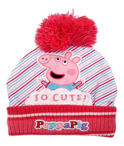 Gorro De Peppa Pig Con Pompom Pep075 Calidad Premium