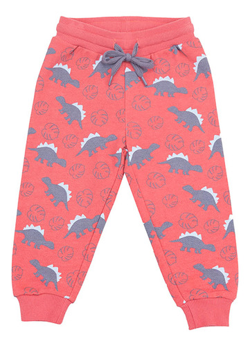 Pantalón De Buzo Bebe Full Print Rojo Corona