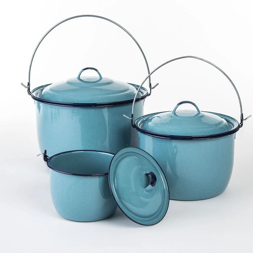 Imagen 5 de 10 de Batería De Cocina Popular 10 Piezas De Peltre Cinsa