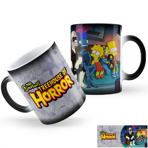 Taza Mágica Los Simpson Casita Del Terror Af Calidad